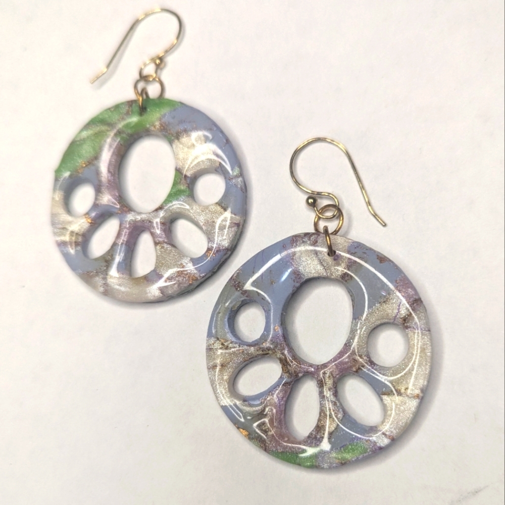 Multicolor Pastel Maximalism Earrings - Picture 6 of 8